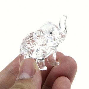 Handcrafted Crystal <b>Elephant</b> - Minimalist Design, Perfect for Office or Home <b>Decor</b>, Transparent Glass Sculpture - Product Image 1