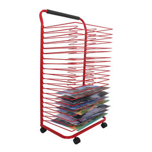 Art Drying <strong>Rack</strong> for Classroom Paper Drying <strong>Rack</strong> Arts <strong>Painting</strong> <strong>Dry</strong> Tower Movable Metal Large Capacity 20 Shelf - Product Image 1