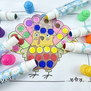 KHY Marqueurs à points lavables non toxiques 12 couleurs pour <span class=keywords><strong>bingo</strong></span>, DIY, art éducatif pour enfants, marqueurs à points pour la peinture - Product Image 5