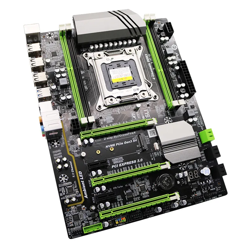 X79 데스크탑 컴퓨터 마더 보드 LGA 2011 DDR3 대형 보드 m.2 지원 E5 2680V2 게임 세트