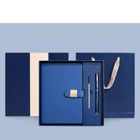 Ensemble de carnet de notes en cuir personnalisé A5 avec reliure cousue, stylo à encre gel, couverture rigide, cadeau d'affaires en soie personnalisé