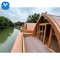 Maison flottante préfabriquée pour loisirs aquatiques, hôtel mobile extérieur, villa d'hébergement, attraction touristique, maison célèbre sur internet