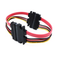 YZlink 30cm 18AWG Sata 22 pines macho a hembra extensión cableado externo disco óptico duro datos Cable de extensión de alimentación