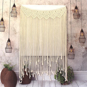 Soggiorno <span class=keywords><strong>macramè</strong></span> tenda arazzo fatto a mano sfondo di nozze per Boho battesimo di nozze festa decorazione - Product Image 2