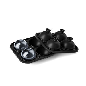 Moule à glaçons en silicone <span class=keywords><strong>de</strong></span> qualité alimentaire à 4 cavités, grande taille, résistant à la chaleur, écologique, pour cocktails, <span class=keywords><strong>whisky</strong></span> et crème glacée - Product Image 1