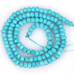 Perle AsVrai U 3x4mm Naturali Sfaccettate a Rondella di <span class=keywords><strong>Acquamarina</strong></span>, Turchese e Giada per Creazione di Gioielli, Braccialetti e Collane Fai da Te - Product Image 4