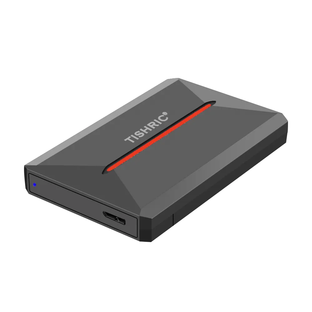 TISHRIC HDD Case 2,5 pulgadas USB 3,0 a SATA Hard Drive Enclosure 5Gbps External HDD Case para PC Laptop