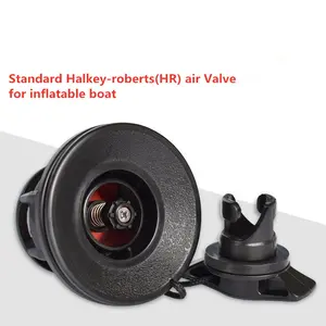 Halkey-válvula de aire roberts(HR) para válvula de carga de repuesto de barco inflable, negro
