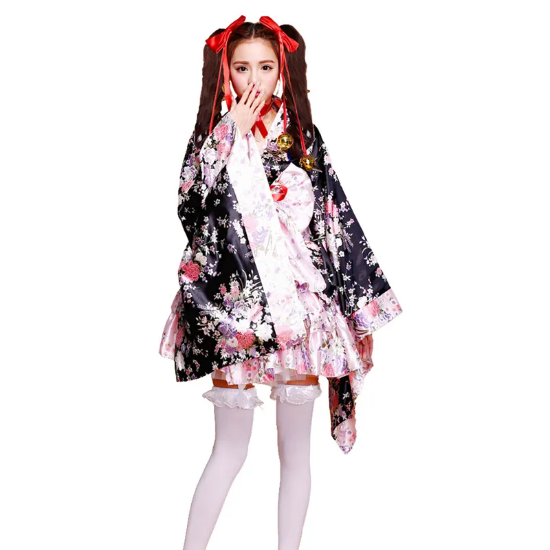 Thanh Lịch Cô Gái Công Chúa Ăn Mặc Anime Cosplay Maid Lolita Trang Phục Anh Đào Sakura Nhật Bản Kimono Phụ Nữ Trang Phục