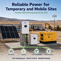 Système d'énergie hybride solaire diesel à haute efficacité entièrement certifié, batterie LiFePO4, onduleur hybride hors réseau/raccordé au réseau