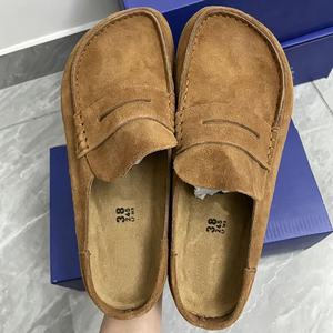 <span class=keywords><strong>Sandalias</strong></span> Hana de Alta Calidad, Estilo <span class=keywords><strong>Birkenstock</strong></span>, de Piel Vacuna Genuina, Tipo Mules Planos para Exteriores, para Hombre y Mujer - Product Image 3