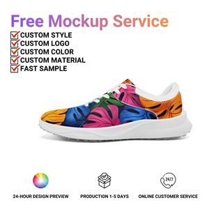 <span class=keywords><strong>Chaussures</strong></span> de <span class=keywords><strong>golf</strong></span> tropicales botaniques personnalisées en gros OEM ODM avec impression à la demande, logo personnalisé, baskets avec nom personnalisé FN062-25027108-4 - Product Image 2