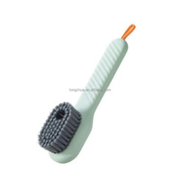 Brosse de nettoyage de chaussures en gros avec distributeur de liquide, brosse à chaussures à poils doux, boîte à savon, outil de lavage de baskets, fournitures pour vêtements