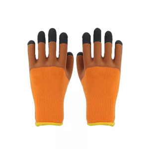 Guantes de trabajo de construcción industrial Durable impermeable con material de nitrilo de látex de PU con forro de nailon de algodón Muestra gratis - Product Image 1