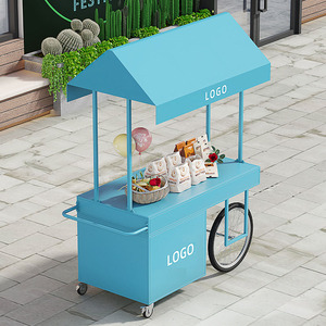 Internet Celebrity Mobile Stall <b>Cart</b> Utility <b>Cart</b> for Street Vending Hotel Exhibition Shopping Mall Flower <b>Cart</b> Specialty Store - Product Image 3