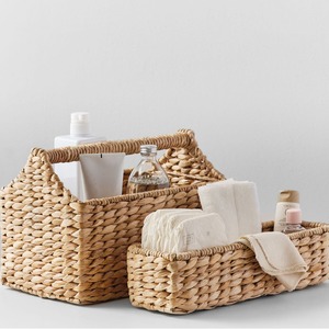 Woven <b>Storage</b> <b>Basket</b> Rectangle Handmade For Bathroom And Toy Organization - Product Image 1