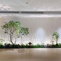 Arbres artificiels en forme de cheval ivre, plantes vertes, création de paysages, hôtel, club-house, salon de thé, arrangement floral paysager