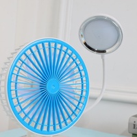 Ventilateur de bureau miniature électrique 2025 avec fonction d'éclairage, recharge USB, ventilateur portable d'urgence