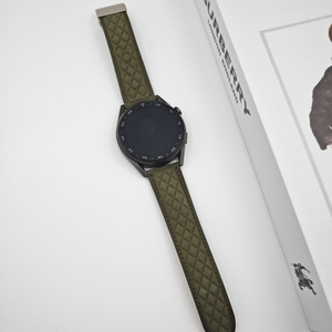 Bracelet de montre à boucle pliable magnétique en cuir véritable à chevrons pour <span class=keywords><strong>Garmin</strong></span> <span class=keywords><strong>5</strong></span> remplacer le bracelet de montre pour Samsung Watch 6 - Product Image 4