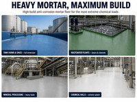 Système de revêtement de sol en mortier à base d'éster vinylique haute résistance anti-corrosion avec agrégats de quartz, revêtement de sol robuste de 5 à 20 mm