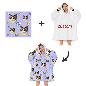 Customized Print Sublimation <strong>Hoodie</strong> <strong>Blanket</strong> <strong>Oversized</strong> Sweatshirt Wearable <strong>Hoodie</strong> TV <strong>Blanket</strong> Personalized - Product Image 1