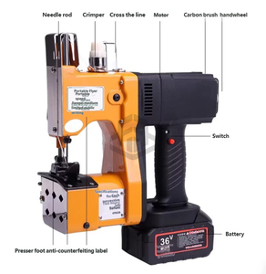 Máquina de <span class=keywords><strong>Coser</strong></span> Recargable Pequeña, Portátil y Práctica, para Tejer Bolsas, Sacos de Arroz, Bolsas de Piel de Serpiente, Máquina de Empacar y Sellar - Product Image 3