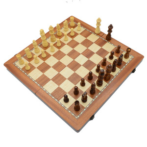 Nouvel ensemble d'échecs chinois magnétique en bois avec deux côtés pliables, jeu de puzzle portable, directement du fabricant transfrontalier - Product Image 4