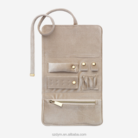Pochette de voyage en velours pour bijoux, organiseur de bijoux de luxe, élégante pochette de rangement pour bagues, boucles d'oreilles, colliers