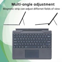 Keyboard game nirkabel lampu latar RGB Pro 9, papan ketik proyeksi mekanis 2025 untuk Microsoft Surface Pro 11 13 inci untuk Windows
