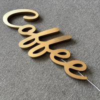 Enseigne rétroéclairée pour café, bureau, hôtel, parc, entreprises, publicité lumineuse, lettrage 3D personnalisé en acier inoxydable et acrylique