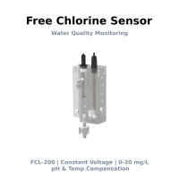 Capteur de chlore libre en ligne FCI-200 à tension constante 0-20mg/L RS485 Modbus avec compensation pH/température pour eau potable et piscine