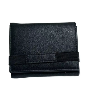 Mens Genuine Leather Pocket Card Organizer <b>Compact</b> <b>Wallet</b> Multi Slot Card Storage with Elastic Band Closure - Product Image 5