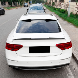 Audi A5 8T Coupe <b>Rear</b> <b>Spoiler</b> Piano Black Carbon Fiber Texture Ducktail Trunk Lip 2007-2016 - Product Image 2