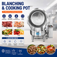 Ketel Masak Industri Tiga-in-Satu untuk Merebus, Mengasinkan, Menggoreng Sayuran, Daging, Bebek, Kacang Kapri, Ketel Perebus Industri