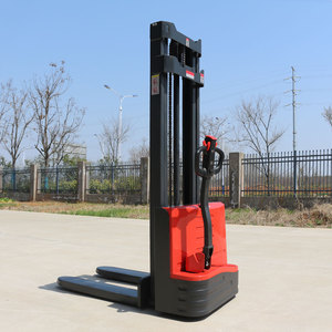 Double Lift 1.5Ton 2 Meter Electric Self Loading Electric Hand Stacker Full Electric 1500kg 2000mm Self Loading Forklift. - Product Image 3