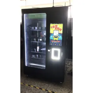 Máquina de venda automática para venda de vinho, máquina de venda com sistema de elevação para garrafa de vidro, yogurte, mel, cerveja, vinho