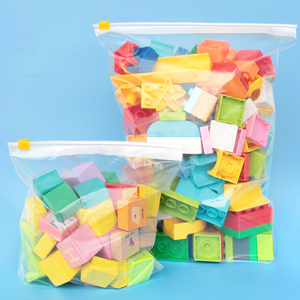 Emballage en plastique transparent à fermeture éclair personnalisée, sac en poly pour vêtements chemises baumes à lèvres - Product Image 1