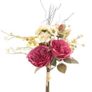 Ramo de flores artificiales rosas felices decoración del banquete de boda novia con flores, regalo del Día de San Valentín - Product Image 1