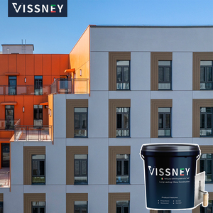 Revêtement liquide Vissney effet pierre acrylique, couleur granit, imperméable et ignifuge, application par pulvérisation pour murs de jardin, haute performance - Product Image 6