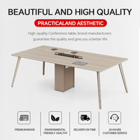 Ensemble de table de réunion et de bureau modulaire extensible en bois moderne pour bâtiment de bureaux
