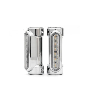 할리 로드 킹/투어링 모델용 <span class=keywords><strong>LED</strong></span> 엔진 가드 턴 시그널 라이트 IP67 스위치백 주행등 앰버 - Product Image 1