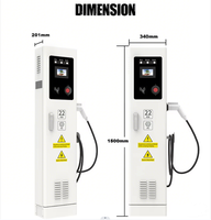 Cargador de Vehículos Eléctricos de Alta Potencia OEM ODM de 22kW 11kW 7kW con Doble Conector, Nueva Estación de Carga Rápida de Piso, OCPP1.6 Wifi CCS Tipo 2