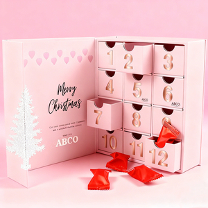 Boîte <span class=keywords><strong>de</strong></span> <span class=keywords><strong>calendrier</strong></span> <span class=keywords><strong>de</strong></span> <span class=keywords><strong>l</strong></span>'<span class=keywords><strong>avent</strong></span> <span class=keywords><strong>de</strong></span> Noë<span class=keywords><strong>l</strong></span> vide en papier, personnalisable, recyclable, gaufrée, pour <span class=keywords><strong>femme</strong></span>, compte à rebours <span class=keywords><strong>de</strong></span> 24 jours, cosmétiques, maquillage, beauté - Product Image 3