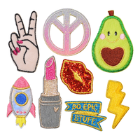 Patch Bordir Setrika Kustom Weshine Shiny Benang Emas Ramah Lingkungan Bahan Felt Nonwoven PVC Desain Hati Bunga Topi-No