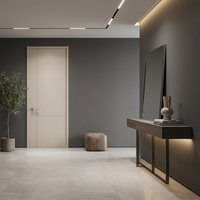 Porte intérieure en bois massif MDF de 45 mm d'épaisseur, non vernie, CPL, porte à panneau continu en polymère laminé, pour chambre à coucher moderne et usage hôtelier