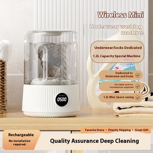 Mini Xách Tay Máy Giặt Phong Cách Mới Không Dây Với Tự Động Cup Cleaner Cho Hàng dệt Kim Và Đồ Lót - Product Image 2