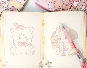 Carnet à boutons magnétiques <span class=keywords><strong>Mikko</strong></span> B6 sous licence MK005, couverture en cuir PU mignon, pages intérieures colorées, papeterie, carnet B6 - Product Image 3