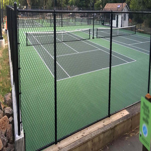 Cerca de PVC Verde de Fácil Instalación, Malla de Alambre sin Nudos para Canchas de Tenis, Cercas Deportivas Escolares - Product Image 2