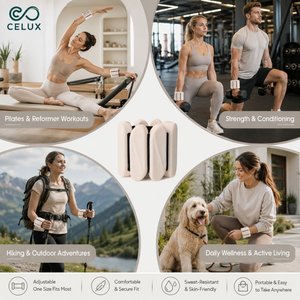 Bracelet réglable en fer et silicone pour la musculation, 1-2 lb, avec fermeture Velcro, poids portables pour poignets et chevilles, idéal pour le yoga - Product Image 2