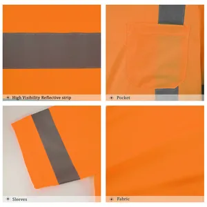 LX stok Hi Vis kısa kollu yansıtıcı T Shirt düşük adedi turuncu emniyet Polo GÖMLEK özel Logo yansıtıcı güvenlik t-shirt adam için